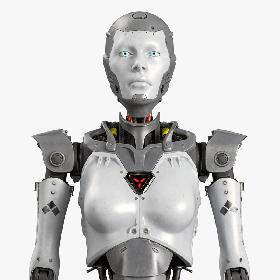 Robot W Rigged 3D model